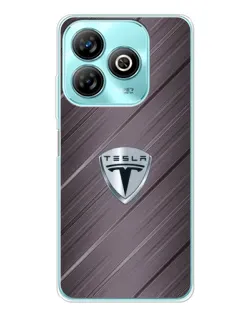 Чохол для ZTE Blade A75 з картинкою «Металева текстура Tesla»