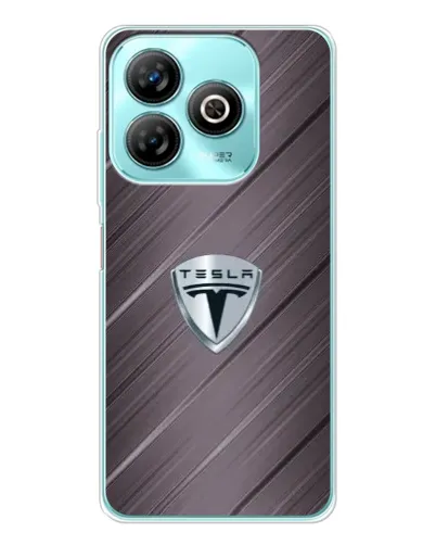 Чохол для ZTE Blade A75 з картинкою «Металева текстура Tesla»