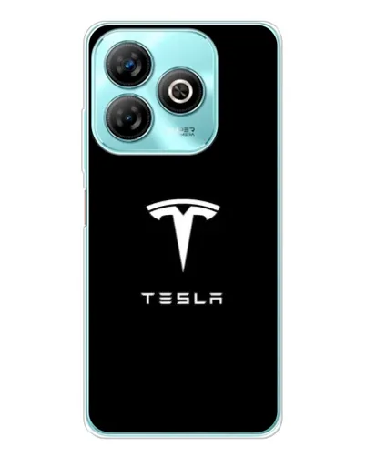 Чохол для ZTE Blade A75 з картинкою «Tesla White Logo»