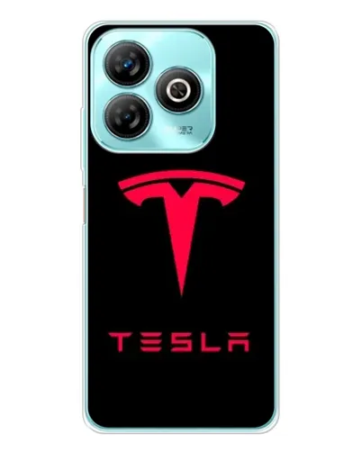 Чохол для ZTE Blade A75 з картинкою «Tesla Red Logo»