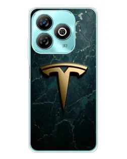 Чохол для ZTE Blade A75 з картинкою «Мармурова Tesla Gold»