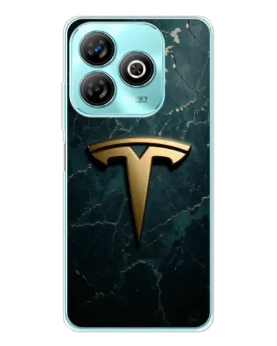 Чохол для ZTE Blade A75 з картинкою «Мармурова Tesla Gold»