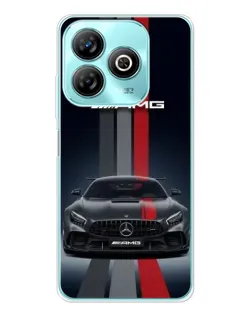 Чохол для ZTE Blade A75 з картинкою «Mercedes — білий карбон»