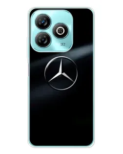 Чехол для ZTE Blade A75 с картинкой «Mercedes на металле»