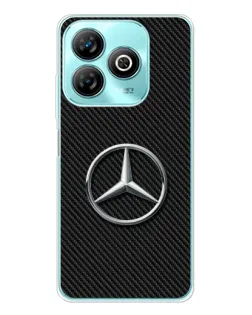 Чехол для ZTE Blade A75 с картинкой «Карбоновый Mercedes стиль»