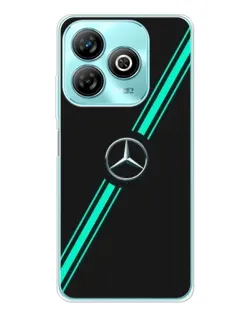 Чехол для ZTE Blade A75 с картинкой «Спортивные линии Mercedes»