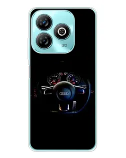 Чохол для ZTE Blade A75 з картинкою «Салон Audi — кермо»