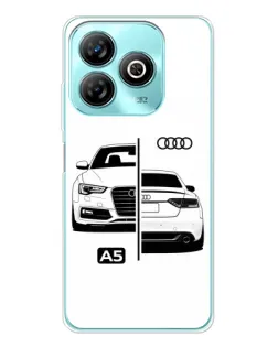 Чохол для ZTE Blade A75 з картинкою «Audi — контрастний дизайн»