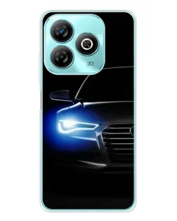 Чохол для ZTE Blade A75 з картинкою «Неоновий погляд Audi»