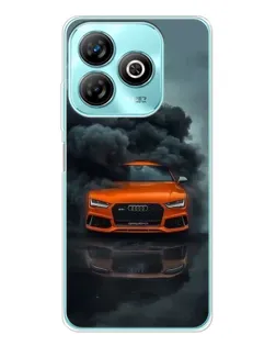 Чохол для ZTE Blade A75 з картинкою «Audi у хмарах диму»
