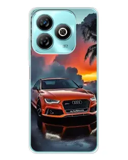 Чохол для ZTE Blade A75 з картинкою «Audi — захід сонця»