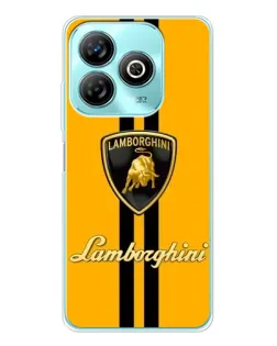 Чохол для ZTE Blade A75 з картинкою «Lamborghini Stripe жовтий»