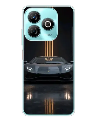 Чохол для ZTE Blade A75 з картинкою «Lamborghini золоті лінії»