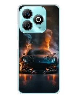 Чохол для ZTE Blade A75 з картинкою «Lamborghini димна естетика»