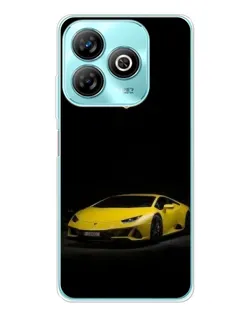 Чохол для ZTE Blade A75 з картинкою «Lamborghini жовтий акцент»
