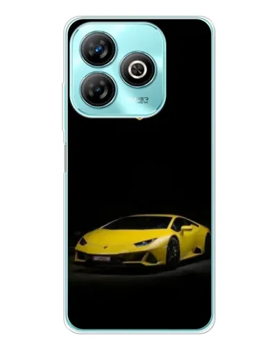 Чохол для ZTE Blade A75 з картинкою «Lamborghini жовтий акцент»