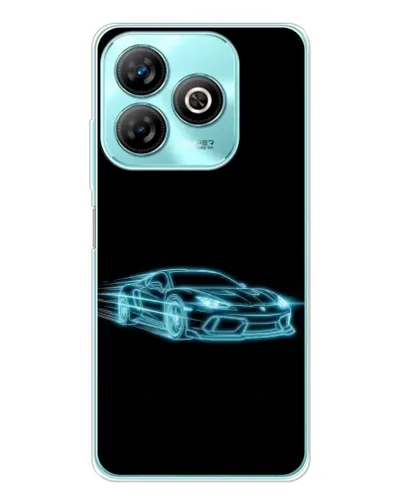 Чохол для ZTE Blade A75 з картинкою «Неоновий контур Lamborghini»