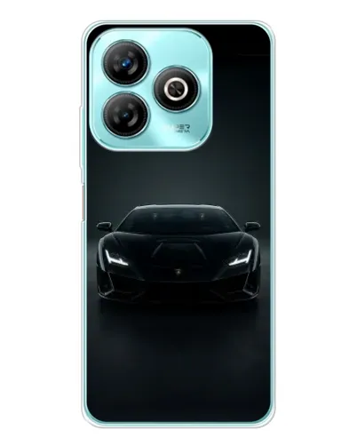 Чохол для ZTE Blade A75 з картинкою «Чорний Lamborghini Aventador»