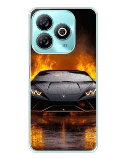 Чохол для ZTE Blade A75 з картинкою «Lamborghini у вогні»