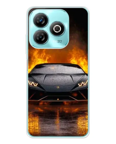 Чохол для ZTE Blade A75 з картинкою «Lamborghini у вогні»