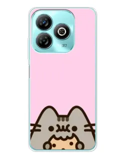 Чохол для ZTE Blade A75 з картинкою «Pusheen та печиво»