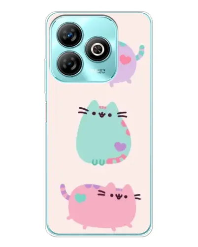 Чохол для ZTE Blade A75 з картинкою «Pusheen тріо» Чохол для ZTE Blade A75 з картинкою «Pusheen тріо»