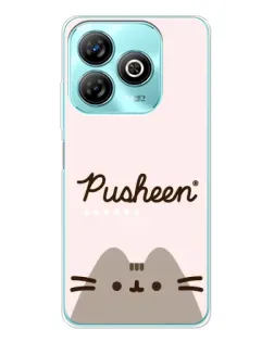 Чохол для ZTE Blade A75 з картинкою «Pusheen логотип»