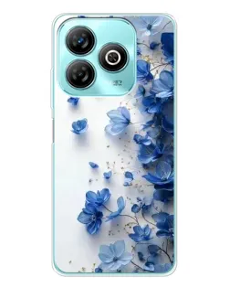 Чохол для ZTE Blade A75 з картинкою «Блакитний квітковий каскад» Чохол для ZTE Blade A75 з картинкою «Блакитний квітковий каскад»