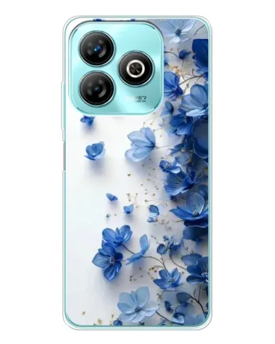 Чохол для ZTE Blade A75 з картинкою «Блакитний квітковий каскад»