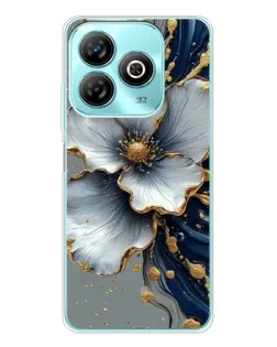 Чохол для ZTE Blade A75 з картинкою «Біла квітка та золотий флюїд» Чохол для ZTE Blade A75 з картинкою «Біла квітка та золотий флюїд»