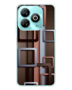 Чохол для ZTE Blade A75 з картинкою «Коричневі об'ємні квадрати» Чохол для ZTE Blade A75 з картинкою «Коричневі об'ємні квадрати»