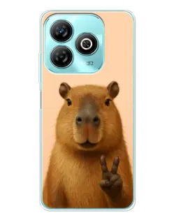 Чохол для ZTE Blade A75 з картинкою «Капібара вікторія»