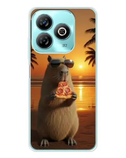 Чохол для ZTE Blade A75 з картинкою «Капібара з піцою» Чохол для ZTE Blade A75 з картинкою «Капібара з піцою»