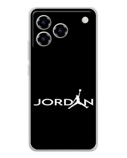 Чехол для ZTE Blade A76 с картинкой «Jordan White Logo»