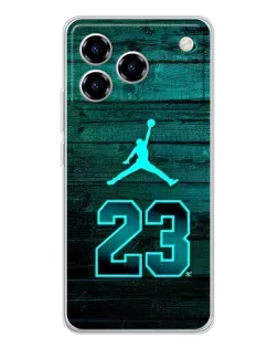 Чехол для ZTE Blade A76 с картинкой «Jordan Cyan 23»