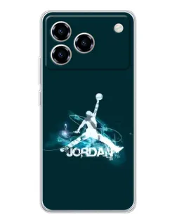 Чехол для ZTE Blade A76 с картинкой «Jordan Blue Fire»