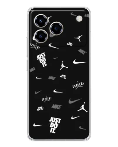Чехол для ZTE Blade A76 с картинкой «Nike Black Pattern» Чехол для ZTE Blade A76 с картинкой «Nike Black Pattern»