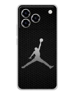Чехол для ZTE Blade A76 с картинкой «Jordan Dark Carbon»