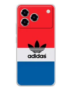 Чехол для ZTE Blade A76 с картинкой «Ретро блоки Adidas»