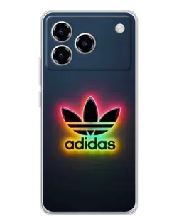 Чехол для ZTE Blade A76 с картинкой «Неоновый Adidas»