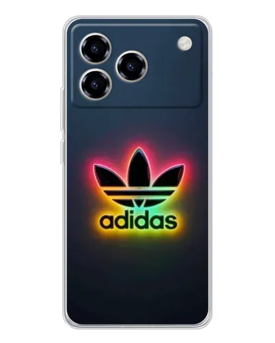 Чехол для ZTE Blade A76 с картинкой «Неоновый Adidas»