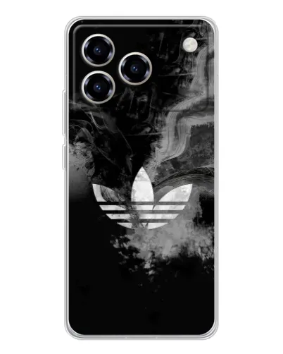 Чехол для ZTE Blade A76 с картинкой «Абстрактный дым Adidas»