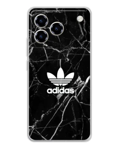 Чехол для ZTE Blade A76 с картинкой «Белый мрамор Adidas»