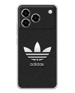 Чехол для ZTE Blade A76 с картинкой «Adidas Карбоновая текстура»