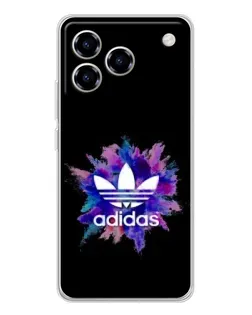 Чехол для ZTE Blade A76 с картинкой «Взрыв красок Adidas»