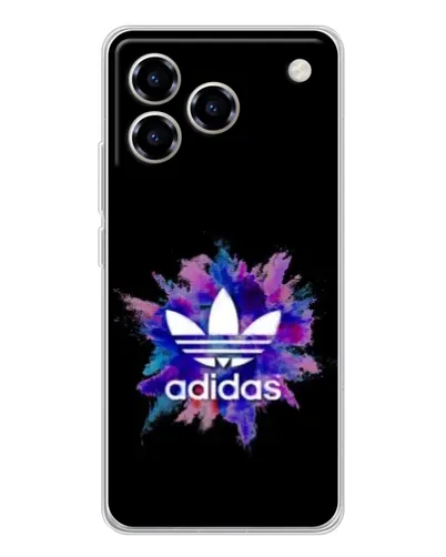 Чехол для ZTE Blade A76 с картинкой «Взрыв красок Adidas»