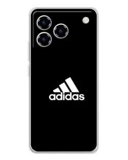 Чехол для ZTE Blade A76 с картинкой «Черная классика Adidas»
