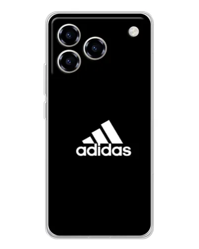 Чехол для ZTE Blade A76 с картинкой «Черная классика Adidas»