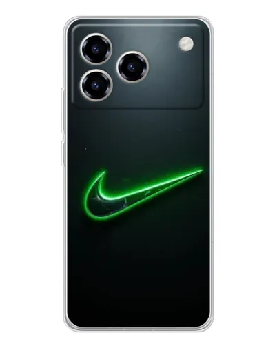 Чехол для ZTE Blade A76 с картинкой «Неоновый контур Nike»