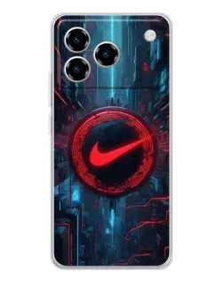 Чехол для ZTE Blade A76 с картинкой «Техногенный стиль Nike»
